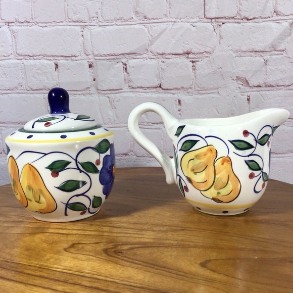 JAY Hand Painted Ceramic Sugar and Creamer Set - Picture 3 of 8
